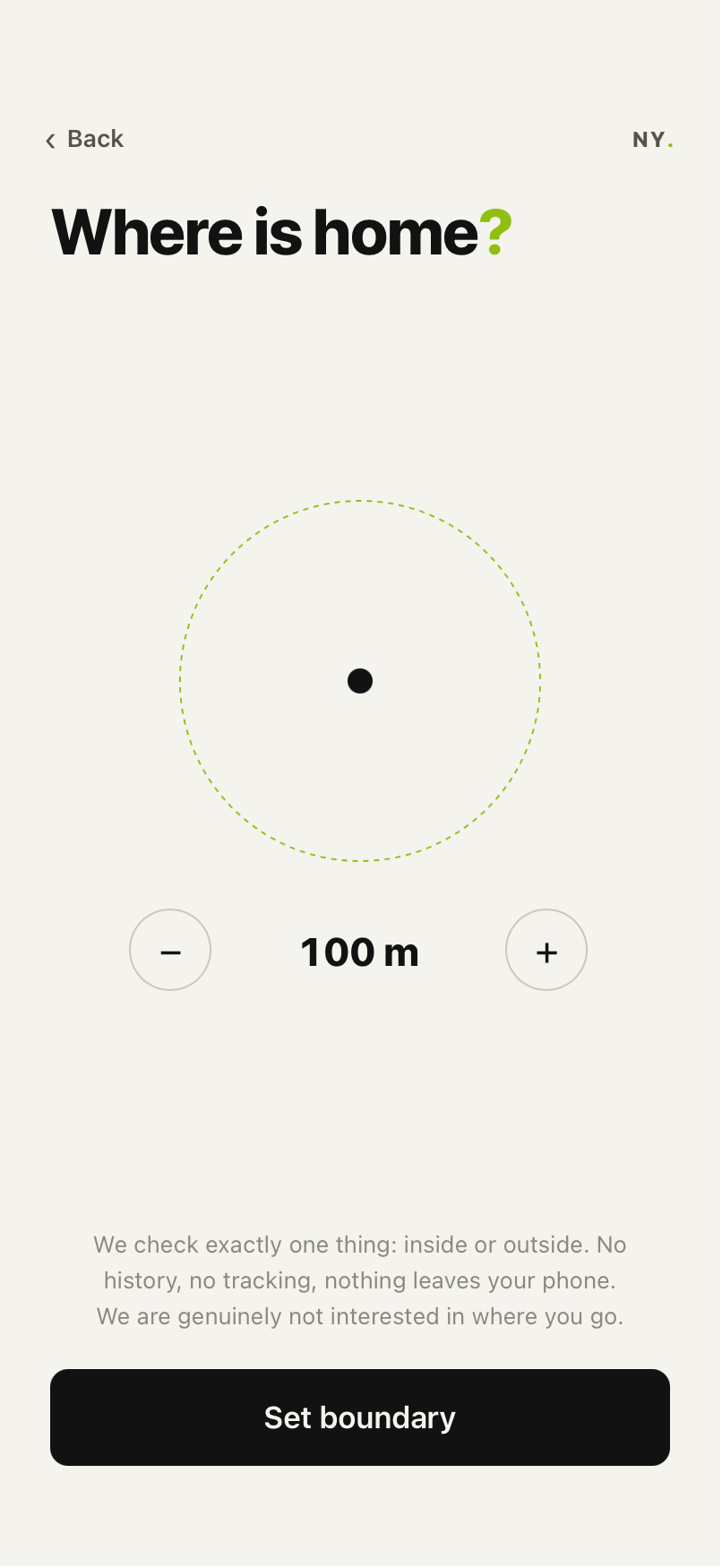 App — Touch Grass boundary